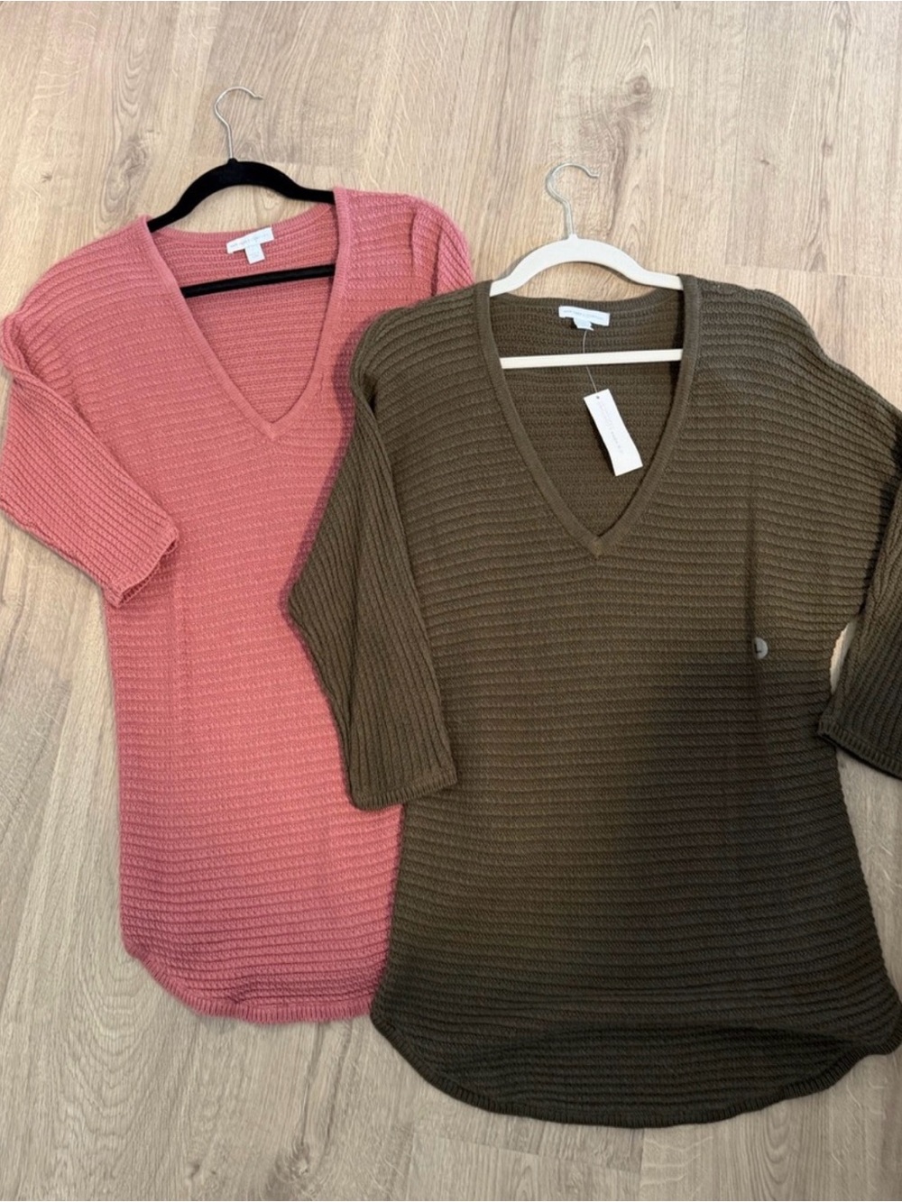 NY&Co. Ribbed V-Neck Sweater Set of 2